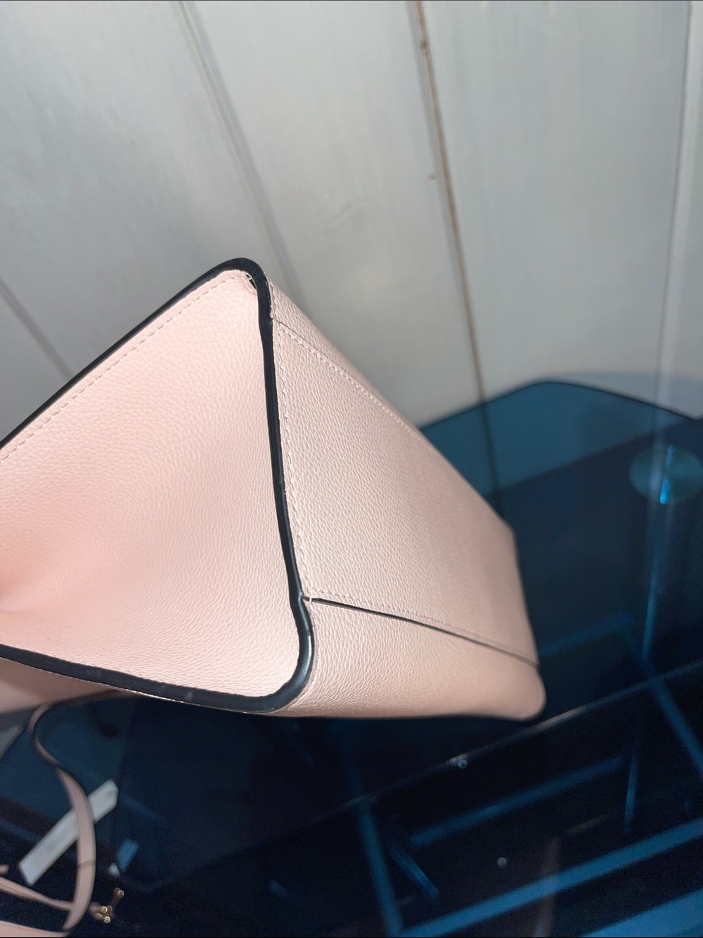$450 Marc Jacobs Pale Pink Leather Tote with Gold Accent Peach Whip NWT M0015684 - Picture 8 of 10